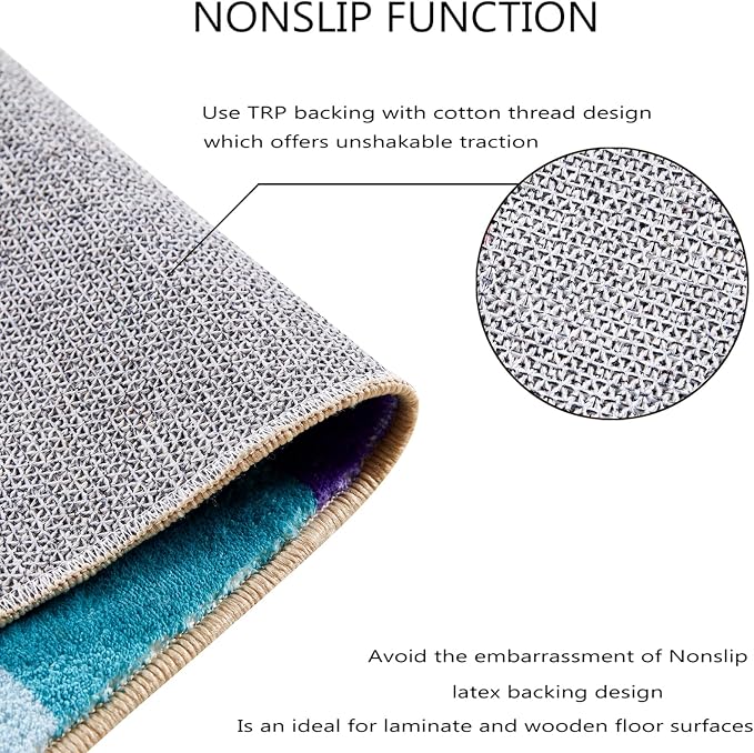 Multicolored Checkerboard Washable Rug 3x5 Ultra Thin Retro Funky Accent Area Rugs for Bathroom Bedroom Kitchen Entryway Dorm Aesthetic, Colorful Checkered Modern Geometric Indoor Doormat