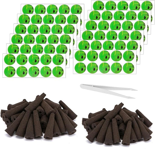 241Pcs Hydroponic Pods Kit, Compatible with AeroGarden, Grow Anything with 120Grow Sponges, 120Labels & 1 Tweezers, Indoor Hydroponic Supplies for Vegetables Herbs Lettuce
