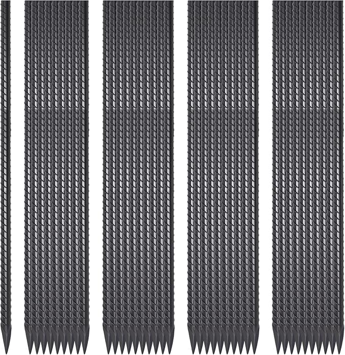Rebar Stakes 24 Inch 1/2 Inch Dia Straight Metal Spikes for Ground 40 Pack | Landscape Timber Anchors with Chisel Point End for Plant Support, Concrete Form and Fence, Black
