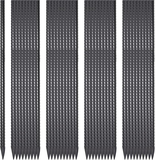 Rebar Stakes 24 Inch 1/2 Inch Dia Straight Metal Spikes for Ground 40 Pack | Landscape Timber Anchors with Chisel Point End for Plant Support, Concrete Form and Fence, Black