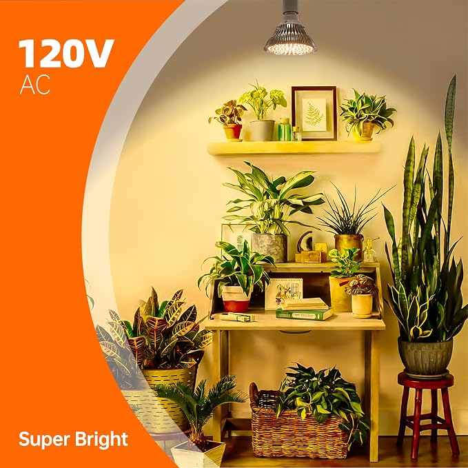 Bstrip Hanging Grow Light for Indoor Plant, 25W Full Spectrum Hanging Plant Light, 3000K LED Grow Light Bulbs with 16.4FT Power Cord, 1 Pack