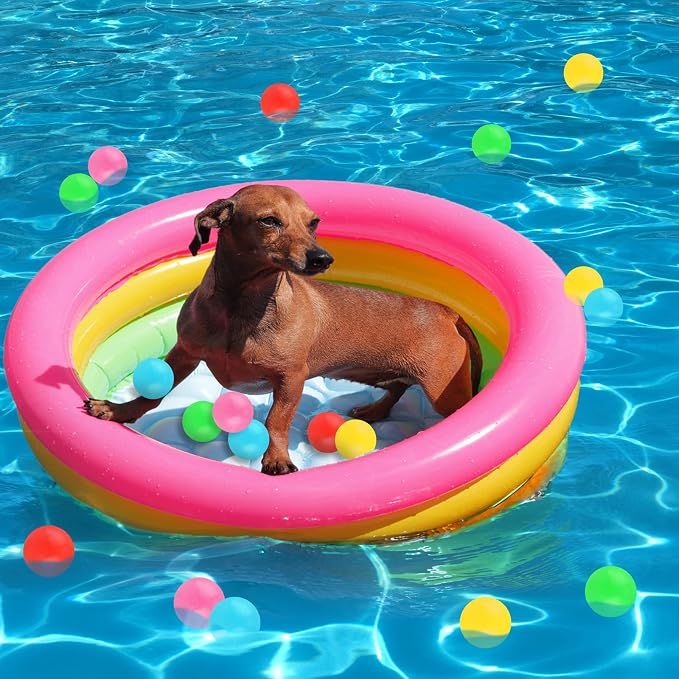 Honoson 47.2 Inch Inflatable Kiddie Pool Baby Pool with 50 Pcs Balls, Inflatable Swimming Pools Blow up for Beach Water Play Backyard Summer Indoor and Outdoor Party Supplies