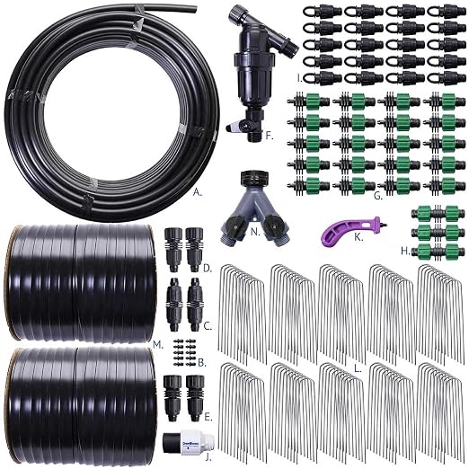 Dripworks Drip Tape Irrigation Kit for Watering Row Crops in Farms - Waters Upto 20 100' Rows (1/8 Acre) | Agricultural Grade Components | Trusted Brand Since 1991
