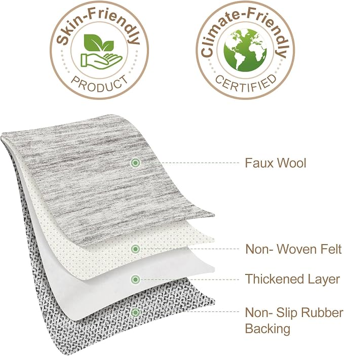 Nakagishi 5x8 Area Rugs Living Room: Washable Large Vintage Rug Neutral Non-Slip Soft Stain Resistant Indoor Carpet for Bedroom Nursery Dining Room Office Playroom - Grey-01