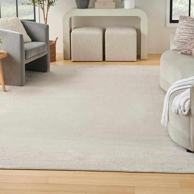 Nourison Home Nourison Essentials Ivory Gold 10' x 14' Area Rug - Easy Clean, Non Shedding, Bed Room, Living Room, Dining Room, Kitchen (10' x 14')