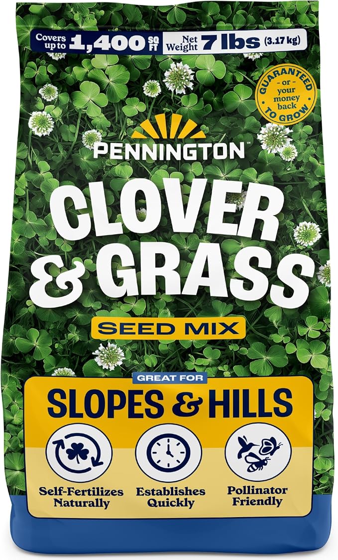 Pennington Clover + Grass Mix, Clover Seeds for Lawn, 7 LB