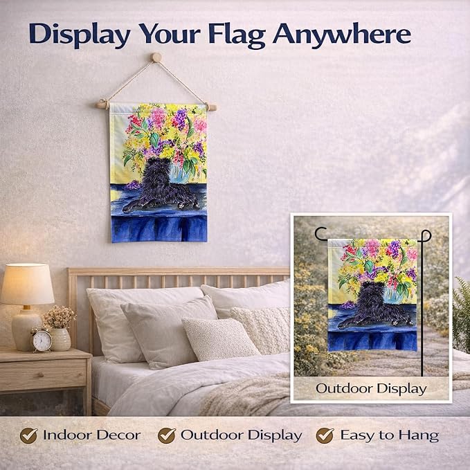 Caroline's Treasures SS8296GF Affenpinscher Garden Flag Mailbox Flag Decorative Yard Flag Banner Outside Patio Artwork Yard Flower Beds, Garden Size, Multicolor
