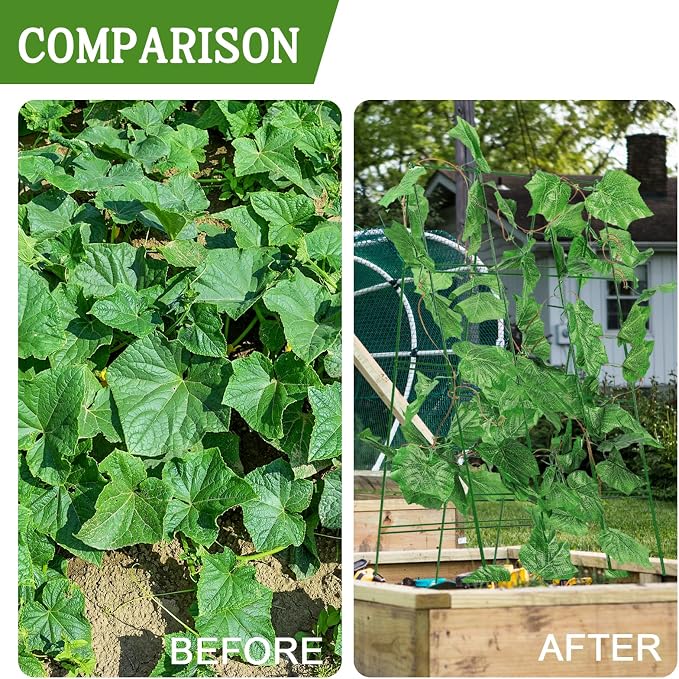 48" Hx 18" L Cucumber Trellis for Garden A Frame Plant Support for Raised Bed, Outdoor Indoor Plant Garden Trellis for Climbing Plants (3 Packs)