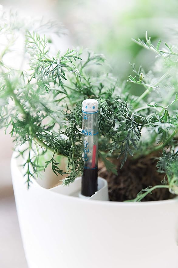 GARDENIX DECOR Self Watering Pots for Indoor Plants 3 Pack - Flower Pot with Water Level Indicator for Plants, Grow Tracking Tool - Self Watering Planter Plant Pot - Coco Coir - White