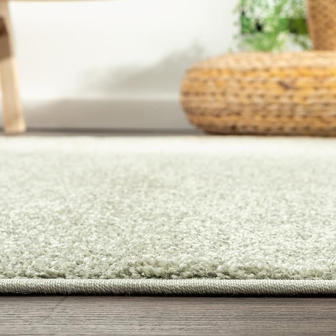 JONATHAN Y Haze Solid Low-Pile Green Indoor Area Rug 5x8, Coastal,Bohemian,Minimalist,Classic, Easy-Cleaning for Living Room,Bedroom,Kitchen,Pet Friendly,Non-Shedding (SEU100O-5)