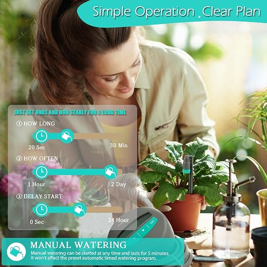 Zeego Automatic Drip Irrigation Kit with Digital Programmable Water Timer