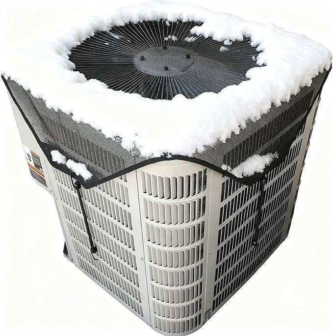 36" Universal AC Cover for Outside Units, Heavy-Duty Mesh AC Condenser Cover with Bold Rope and Windproof Hooks, All-Season Heat Pump or HVAC Protection