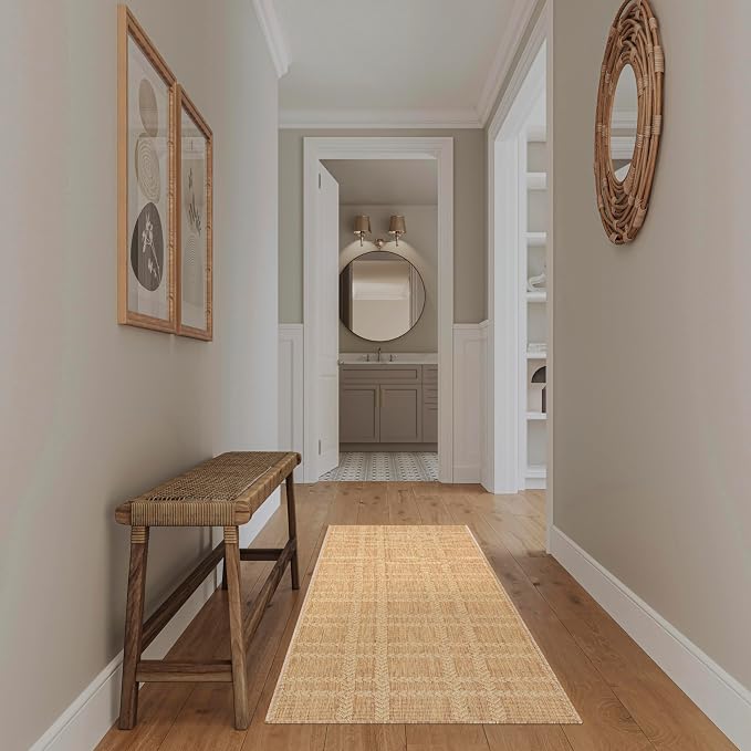 Nourison Home Horizon Indoor/Outdoor Natural 2' x 6' Area Rug - Easy Clean, Non Shedding, Bed Room, Living Room, Dining Room, Kitchen (6' Runner)