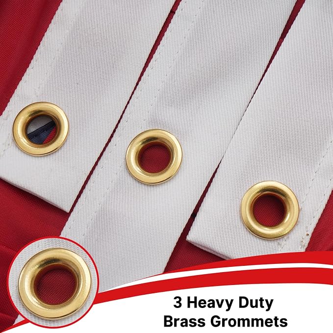 4 Pack American Bunting Flags Outdoor 3x6 ft, Heavy Duty Embroidered Flag Buntings for Outside Use, Patriotic Bunting Banner US Pleated for 4th of July 250th Anniversary