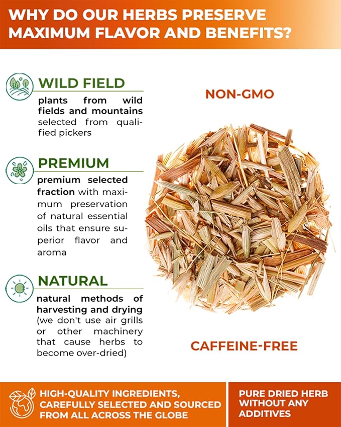50 Bags Oatstraw Tea Oat Straw Herb Tea (Avena Sativa L.) - 50 Count 1.5g Bags Oat Straw Loose Leaf Herb Hierba De Paja De Avena