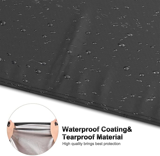 Mrrihand Central Air Conditioner Cover for Outside Units Waterproof Heavy Duty AC Unit for Outdoor Large AC Cover for Winter (34"X34"X38")-Balck