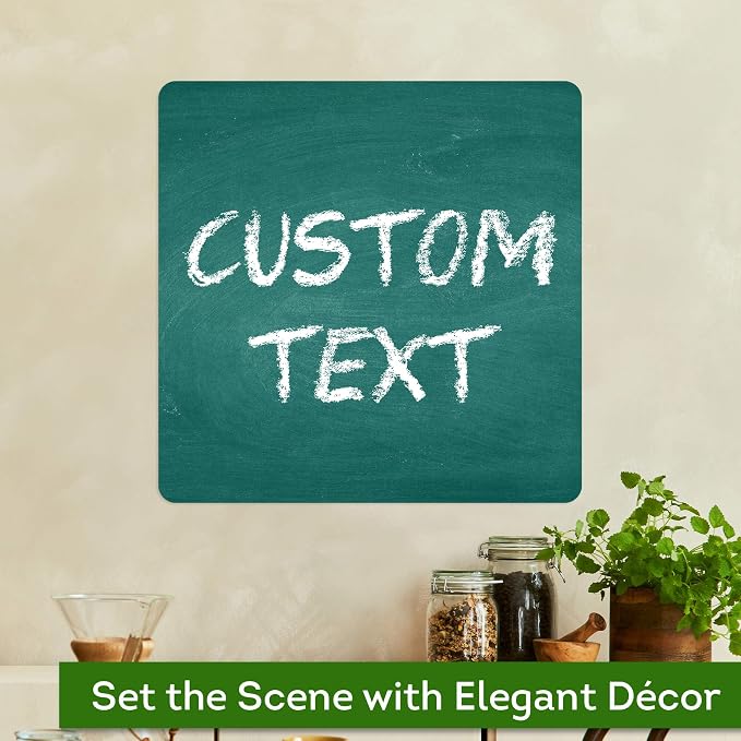 Custom Sign, Custom Street Sign, 11 Font Colors, 13 Font Styles, 4 Hole Options, 22 Sizes, 18x18 Inches, Rust Free DiBound, Fade Resistant, Made in USA by My Sign Center (Chalkboard Green)