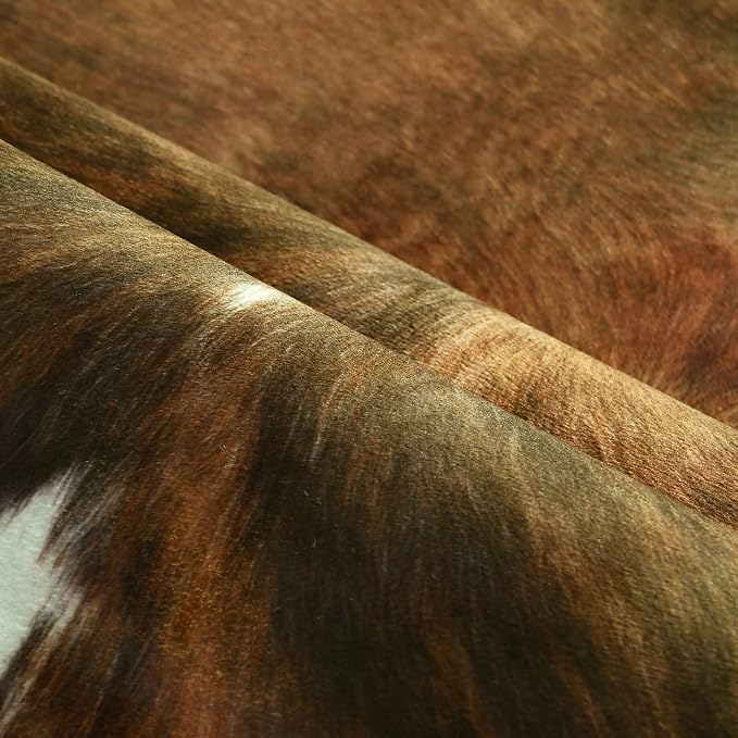 BENRON Small Faux Cowhide Rug, Cow Print Rug for Kitchen Hallyway 2.9X 3.9 | Western cow hide rug for Home Decor, Washable Rugs with Irregular Animal Skins and Hides, Non Slip, Olive Green