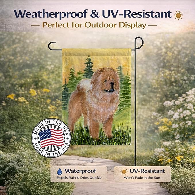 Caroline's Treasures SS7004GF Chow Chow Garden Flag Mailbox Flag Decorative Yard Flag Banner Outside Patio Artwork Yard Flower Beds, Garden Size, Multicolor