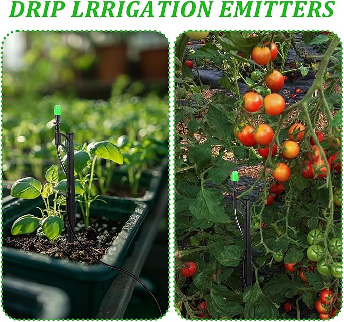 30 Pcs 12.8" Irrigation Drip Support Stakes 1/4 Inch Drip Irrigation Stakes for 1/4 Inch Drip Irrigation Tubing Hose Holder Drip Irrigation Support Stakes for Gardens Irrigation Supplies