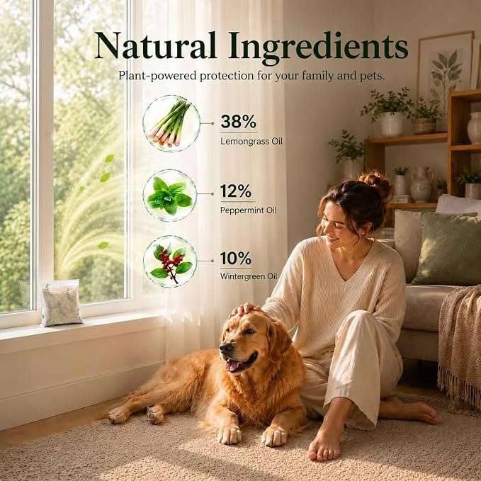 Furiseng|Natural Mosquito Repellent Outdoor Patio (10 Pack),Long-Lasting 60-Day Protection, DEET-Free & Family Safe,Indoor & Outdoor Use,Mosquito Repellent for Yard, Patio, Camping & Travel