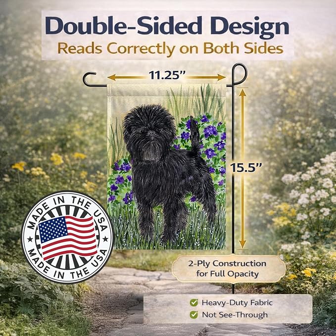 Caroline's Treasures SS8151GF Affenpinscher Garden Flag Mailbox Flag Decorative Yard Flag Banner Outside Patio Artwork Yard Flower Beds, Garden Size, Multicolor