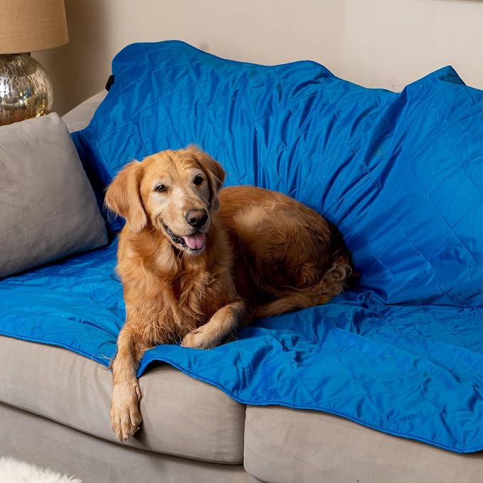 BRAWNTIDE Large Waterproof Outdoor Blanket, Extra Thick Fleece, Warm, Windproof & Sandproof, Quilted Stadium Blanket for Sports Events, Beach, Camping, Picnics, Dogs & Car, 82" x 55