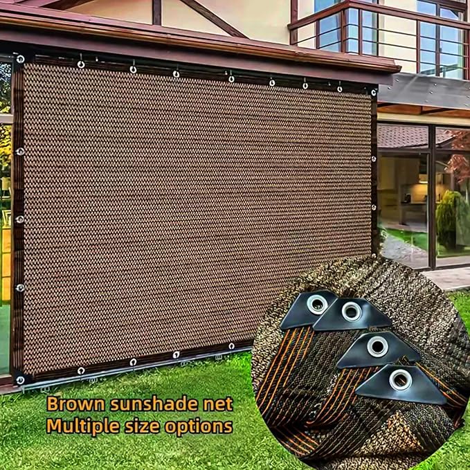 Shade Cloth for Garden,80% Mesh Tarp with Grommets Shade Cloth for Greenhouse,Patio,Vegetables,Plants Cover and Chicken Coops,Coffee Shade Net for Outdoor Garden10x10FT