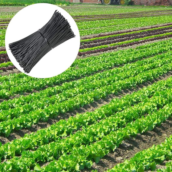 SumDirect 1000Pcs 8 Inch Plastic Twist Ties,Cable Ties for Making Facial Face Mask Plants Party Cello Candy Gift Bags Cake Pops-Black