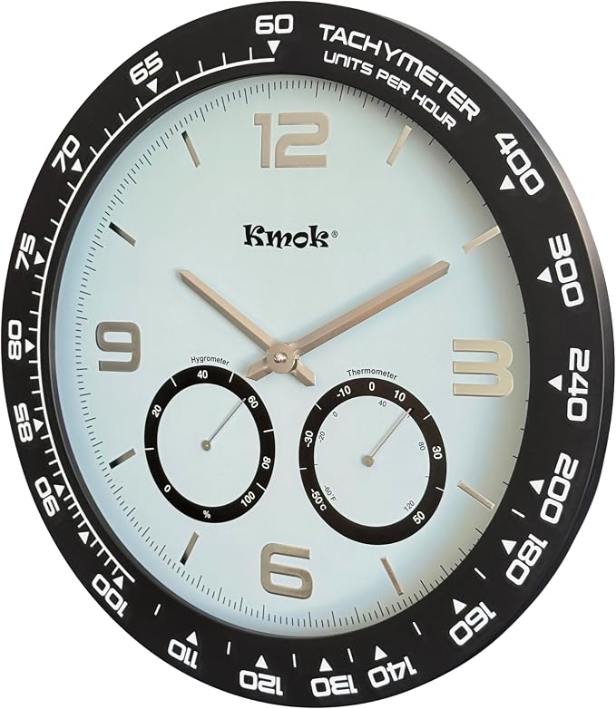 16" Silent Wall Clock, Pastel Blue, 3D Raised Numbers | Battery Operated, Indoor Home Office Decor, Easy to Read Large Dial, Plastic Frame with Glass Cover, Silent Sweep Movement
