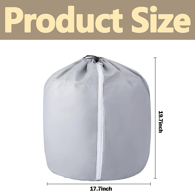Tlswshsy 2PCS Plant Winter Protection Pot - 19.7" x 17.7" Flower Pot Protection Bag - Anti-Frost Winter Pot Plant Cover with Drawstring and Zipper for Winter Outdoor Fruit Trees Potted Plants Shrub