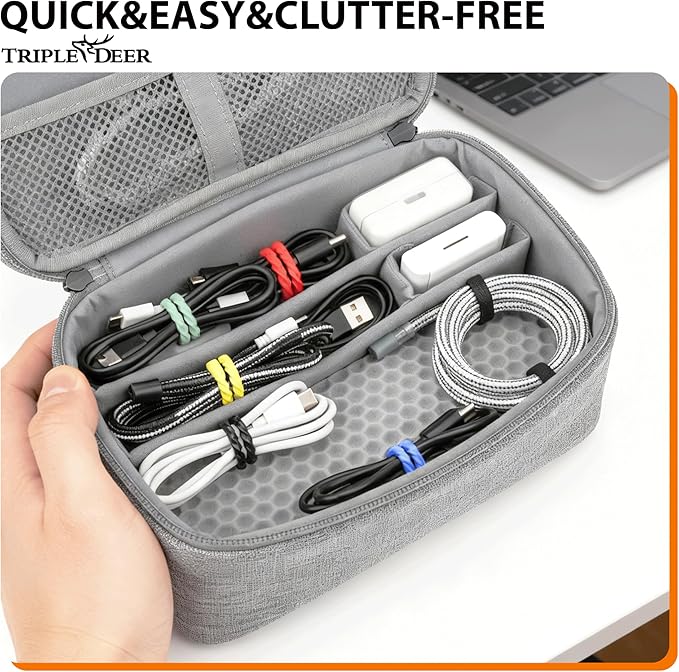 TRIPLE DEER 20Pcs 3-24 Inch Silicone Cable Ties Colorful Reusable Steel-Core Silicone Twist Gear Tie Straps for Bundling and Organizing, Bendable Holder Strap for Indoor and Out All Purpose