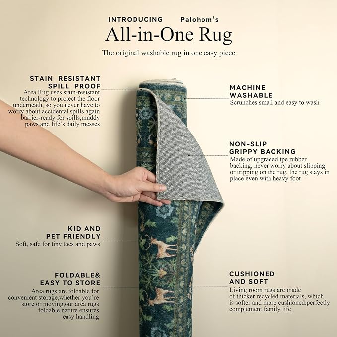 Washable Runners for Hallways Kitchen Rugs: 2'x10' Runner Rug Stain Resistant Non Slip Low Pile Soft Indoor Carpet Runner Rug for Kitchen Hallways Bedroom Entryway Laundry Room Farmhouse