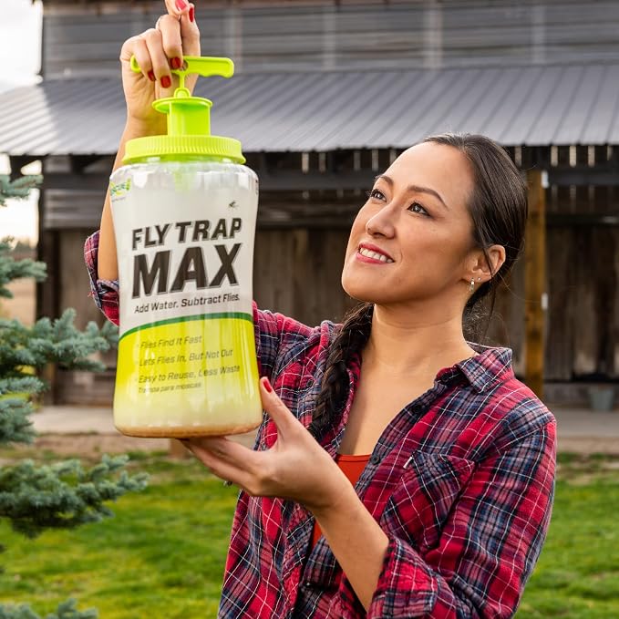 RESCUE! Fly Trap Max – Extra Large Reusable Outdoor Fly Trap - 4 Traps