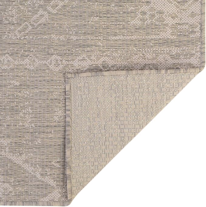 Unique Loom Outdoor Bohemian Collection Area Rug - Anthro (4' 1" x 6' 1" Rectangle, Gray/ Ivory)