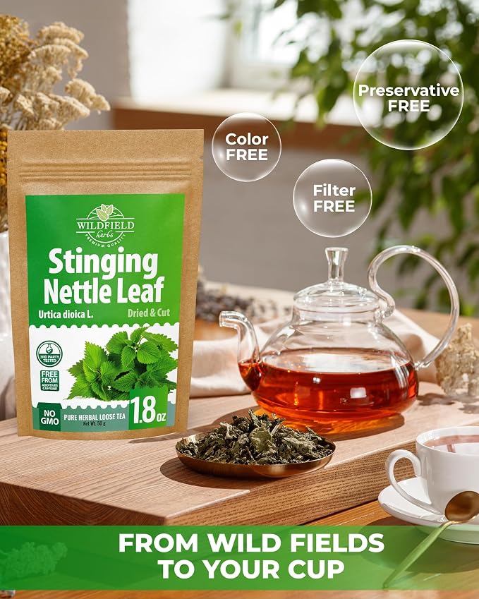 1.8 oz. Dried Nettle Leaf Tea Ortiga Planta Stinging Nettle Leaf Herb (Urtica Dioica) - 50g Herbal Tea Ortiga Verde Te
