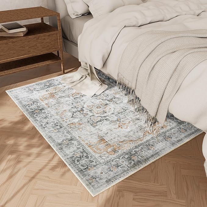 2x3 Small Area Rugs for Entryway: Washable Rug Non Slip Door Mat Indoor Entrance Soft Low Pile Throw Rugs for Inside Front Door Floor Entry Bedroom Bedside Kitchen Nursery Dorm Home Office