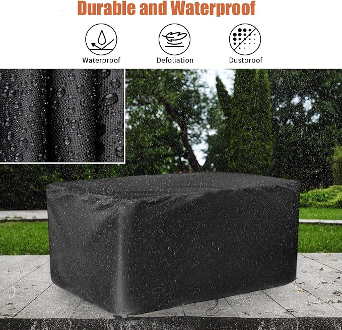 Deck Box Cover for EAST OAK 60 Gallon Outdoor Storage Box, Waterproof Resin Storage Bin Cover Deck Box Covers - 42"L x 17"W x 22"H