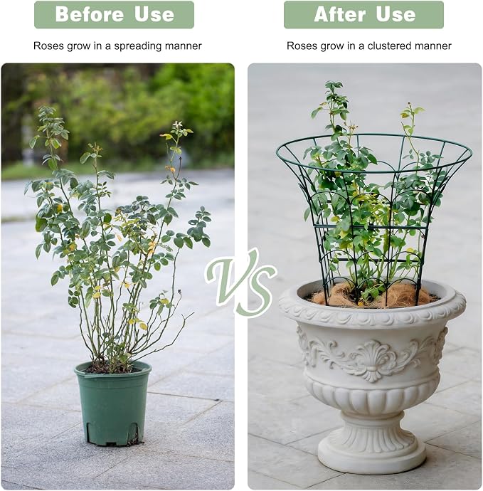 27.5“ Peony Supports for Outdoor Plants -Durable Metal Cages for Peonies, Dahlias & Hydrangeas - Sturdy Garden Stakes, Easy Assembly, Weather Resistant - Decorative Gift for Garden Enthusiasts