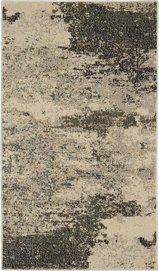 Nourison Home Celestial Ivory Grey 2'2" x 3'9" Area Rug - Easy Clean, Non Shedding, Bed Room, Living Room, Dining Room, Kitchen (2' x 4')