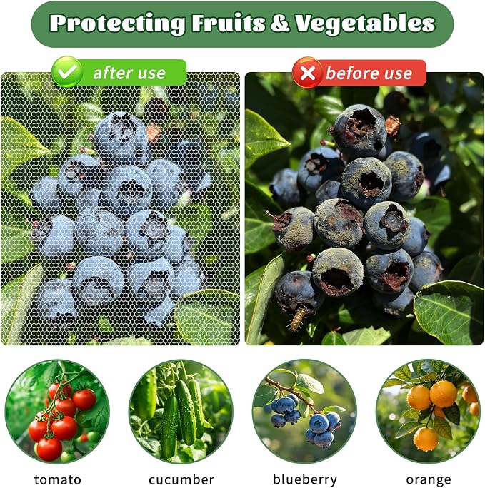 3PCS Garden Bird Netting for Tomato Cage with Zipper & Drawstring | 59"x 18" Round Tomato Trellis Garden Netting Insect Bird Barrier Protection Mesh Cage Cover for Tomato Planter Gardening Pots