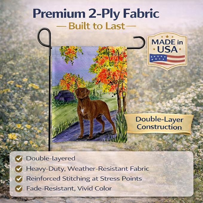Caroline's Treasures SS8427GF Chesapeake Bay Retriever Garden Flag Mailbox Flag Decorative Yard Flag Banner Outside Patio Artwork Yard Flower Beds, Garden Size, Multicolor