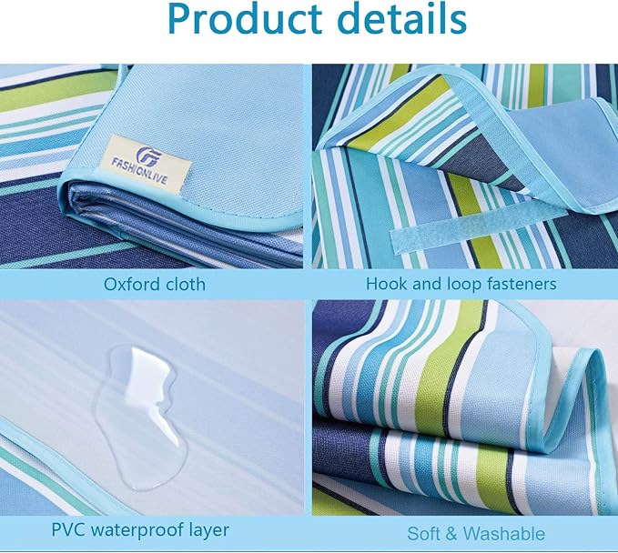 Beach Blanket Extra Large Picnic Blankets Sandproof Waterproof Outdoor Indoor Blanket Lightweight Handy Mat Portable Beach Mat for Camping Hiking Travel Park Grass