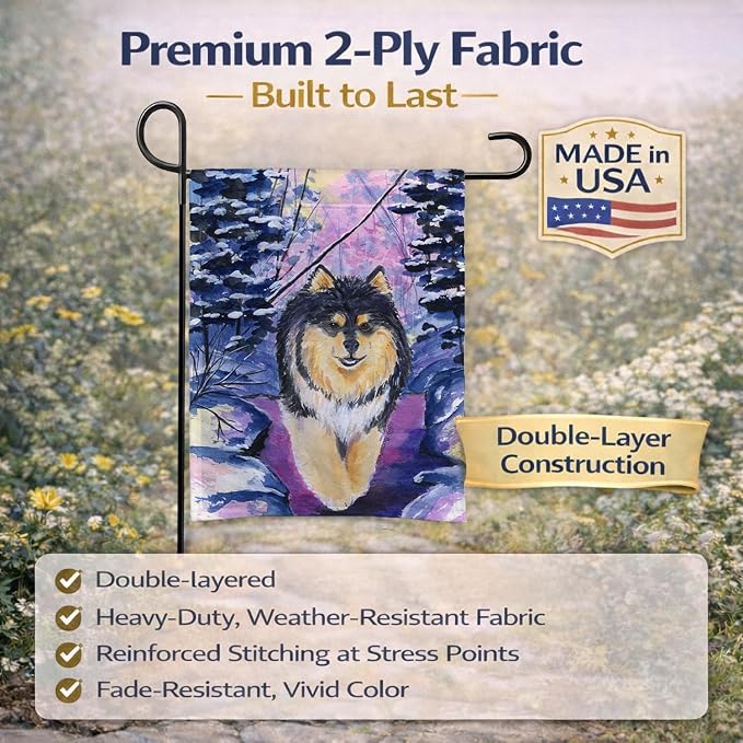 Caroline's Treasures SS1054GF Finnish Lapphund Garden Flag Mailbox Flag Decorative Yard Flag Banner Outside Patio Artwork Yard Flower Beds, Garden Size, Multicolor