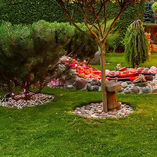 Pulovin 20 lbs River Rocks for Landscaping, 2"-3" Garden Rocks Outdoor Landscaping, Decorative Patio Stones for Planters, Flower Pots, Vase, Walkways, Yard, Natural Rocks for Aquarium, Fish Tank