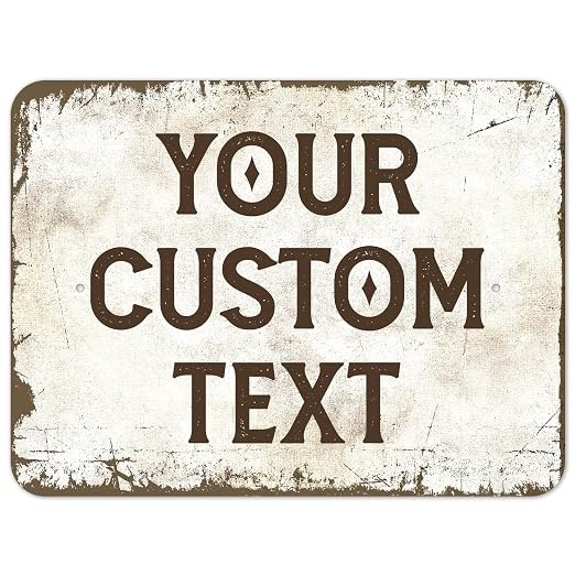 Rustic Custom Sign, Personalized Metal Signs, Gifts for Him Men Dad, Man Cave, Indoor and Outdoor Use 18x24 Inches, ACM, Fade Resistant, Made in USA