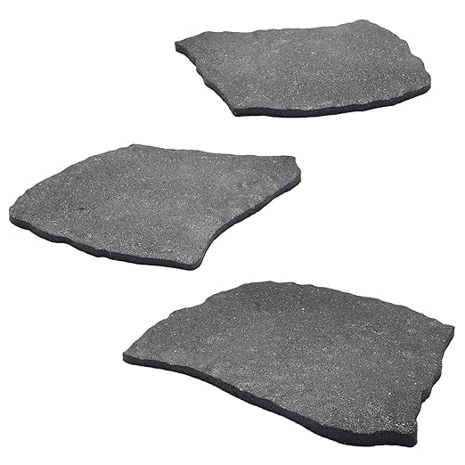 Sekcen 3 Pack Rubber Stepping Stones Outdoor Garden Rubber Pavers Pathway Walkway Paving Stones