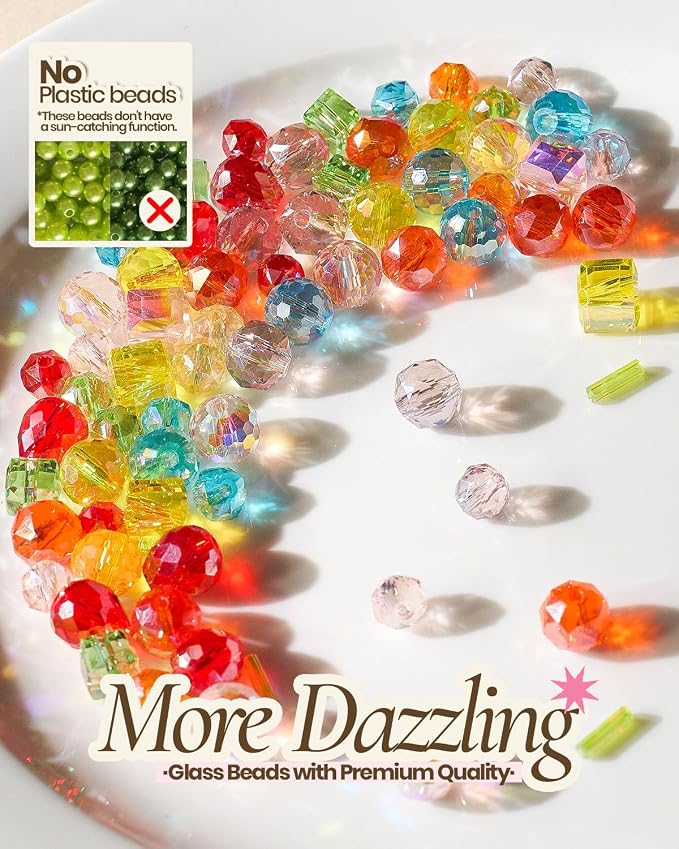 Beaded Plant Kit, Real Crystal Suncatcher Craft Kit with Tutorials | Suncatcher Craft Kit with Pot, Chain, Faux Moss, Air Dry Clay, Instruction Booklet & Video Tutorial