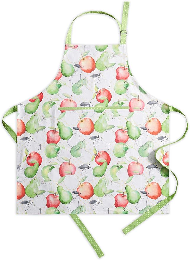Maison d' Hermine Aprons for women with Pocket 100% Cotton (27.50"x31.50") | Adjustable Neck Strap & long ties Apron Men Chef Wedding Cooking Gardening Server Maid