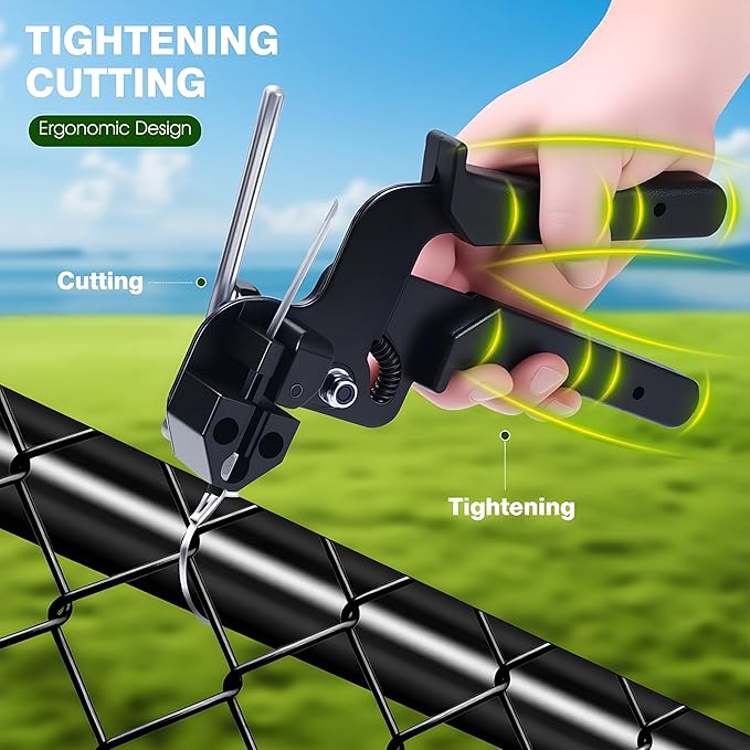 Stainless Steel Cable Tie Gun Kit,100pcs 11.8inch Metal Zip Ties | Self-Locking, UV & Corrosion Resistant, Stainless Steel Zip Ties for Fence, Exhaust Wrap, Chicken Coop, Farm Use